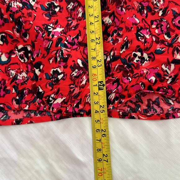 Evereve Flutter Sleeve Blouse Medium - Picture 4 of 6